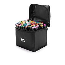 KIT CANETAS MARCADORAS PONTAS DUPLAS COM 80 CORES - 08329-80