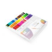 KIT CANETINHAS PONTA DUPLA COM 60 CORES - 08332-60