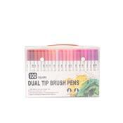 KIT CANETINHAS PONTA DUPLA COM 100 CORES - 08332-100