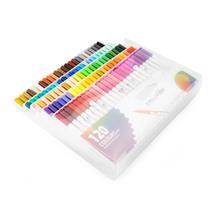 KIT CANETINHAS PONTA DUPLA 120 CORES - 08332-120
