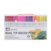 KIT CANETINHAS PONTA DUPLA COM 48 CORES - 08332-48