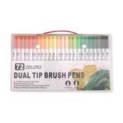 KIT CANETINHAS PONTA DUPLA 72 CORES - 08332-72