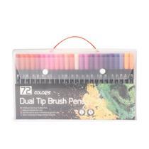 KIT CANETINHAS PONTA DUPLA 72 CORES - 08332B-72