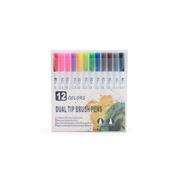 KIT CANETINHAS PONTA DUPLA COM 12 CORES - 08332-12