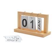 CALENDÁRIO DE MESA DE MADEIRA 20*12*8,5CM - 19025