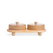 CONJUNTO POTES BAMBU 2 PEÇAS - 15443