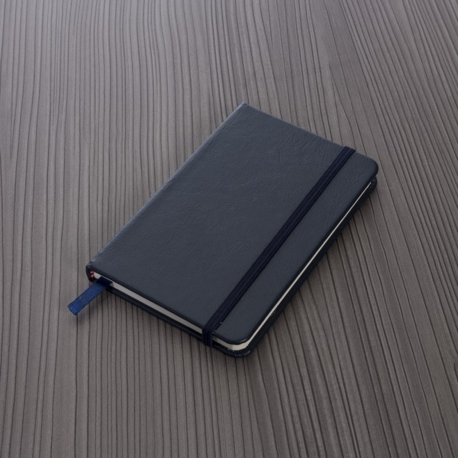 Caderneta Tipo Moleskine em Couro Sintético Personalizada