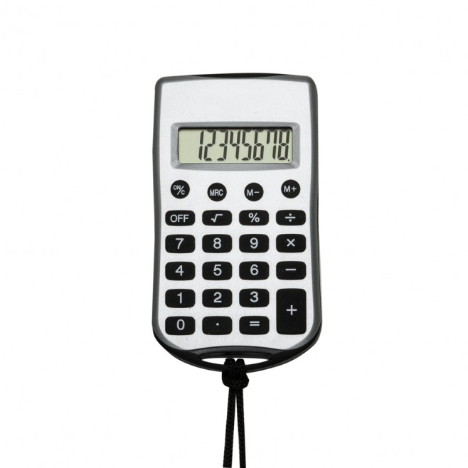 Calculadora Plástica com Cordão Personalizada