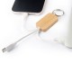 Chaveiro de capa de bambu com cabo para carregamento USB Personalizado