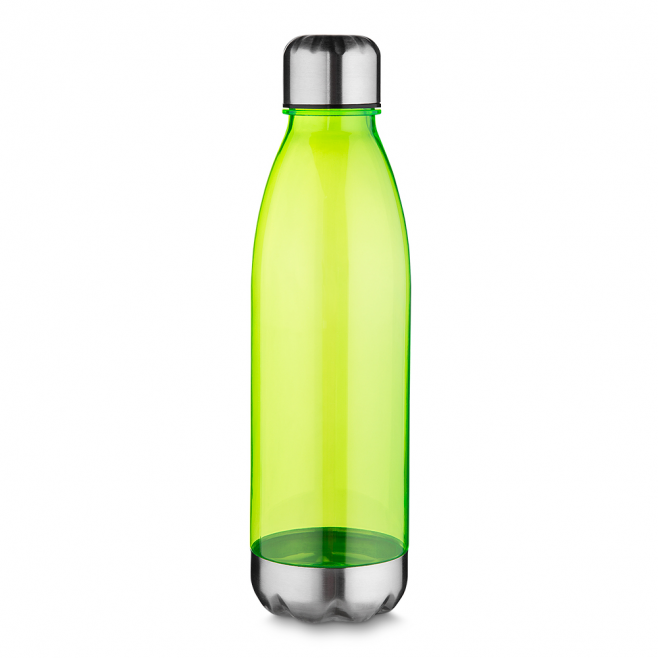 Garrafa Squeeze. AS e aço inox. Capacidade até 700 ml. 