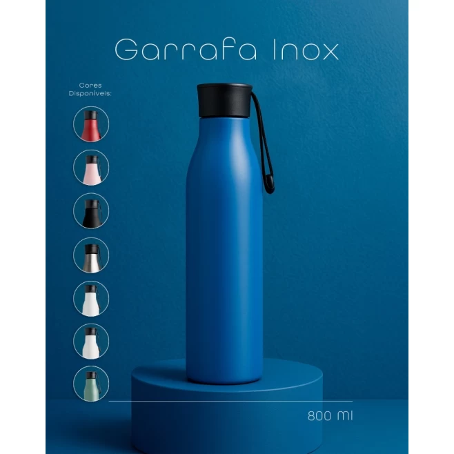 Garrafa 800ml em Aço Inox para Brinde