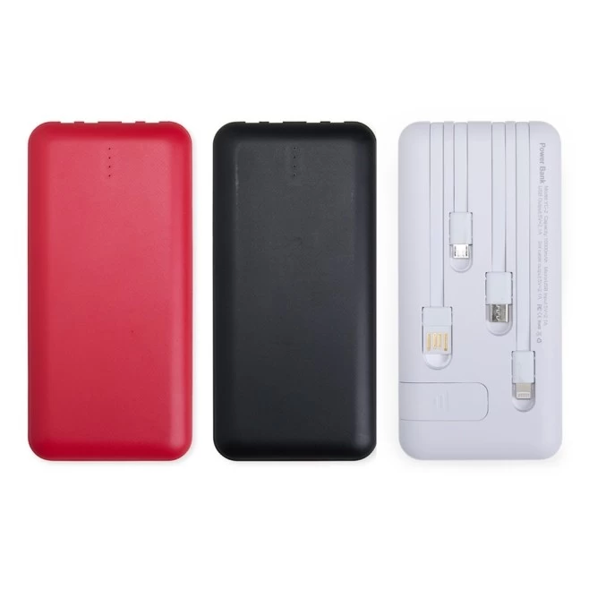 Power Bank 10.000mAh com Lanterna e Multissaídas Personalizado