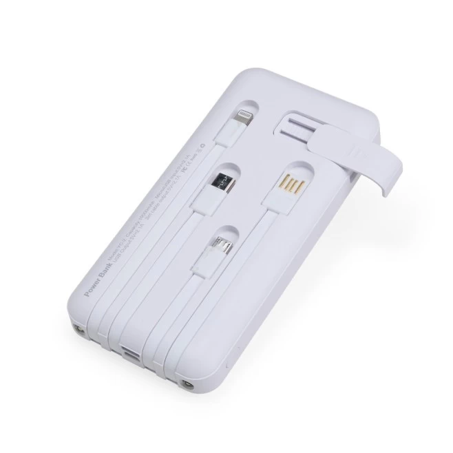 Power Bank 10.000mAh com Lanterna e Multissaídas Personalizado