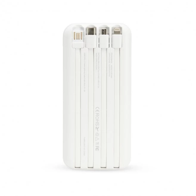 Power Bank 10.000mAh com Carregamento via Indução ou via Cabo