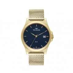Relógio Technos Masculino Steel Dourado Personalizado