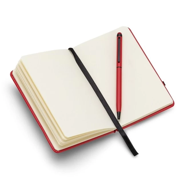 Conjunto executivo com caderno e caneta em estojo de papelão