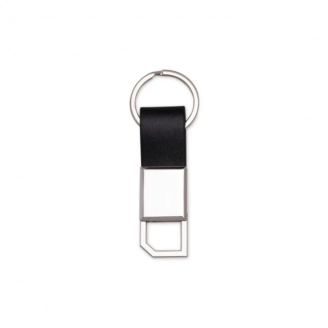 Chaveiro Metal com Couro Para Brinde Personalizado