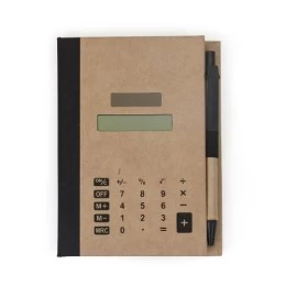 Bloco de Anotação Ecológico Capa Dura e Calculadora