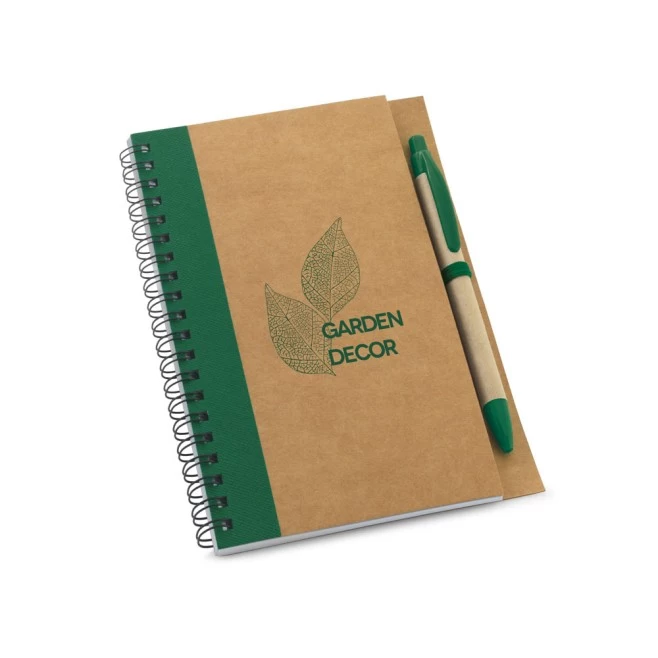 Caderno Com Caneta Em Papel Kraft Reciclado Personalizado