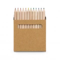 Caixa de Cartão com 12 Mini Lápis de Cor Personalizado