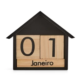 Calendário Permanente Madeira Personalizado