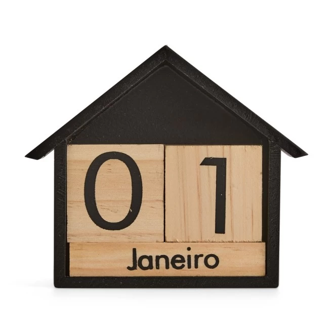 Calendário Permanente Madeira Personalizado