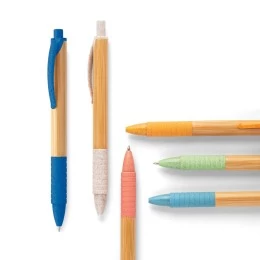 Caneta Ecológica de Bambu e Fibra de Trigo Personalizada