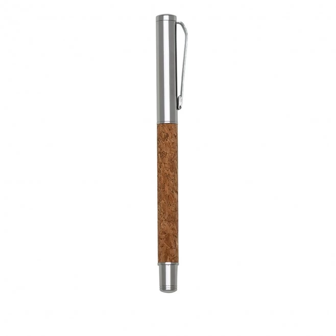 Caneta Metal Roller com Cortiça Personalizada