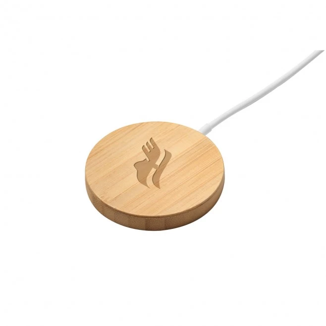 Carregador por Indução em Bambu Personalizado