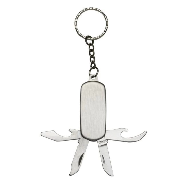 Chaveiro Canivete 4 Funções de Metal Personalizado Para Brindes