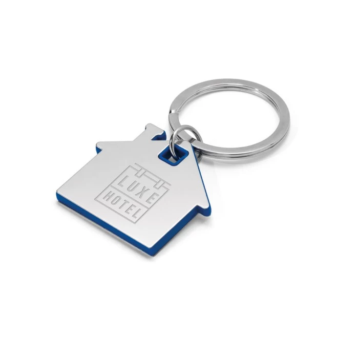 Chaveiro de Metal Formato Casa Personalizado Com Logomarca da Empresa