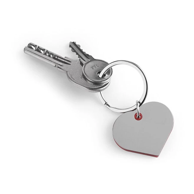Chaveiro de Metal Formato Coração Personalizado Para Brindes