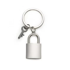 Chaveiro em Metal com Formato de Cadeado Personalizado