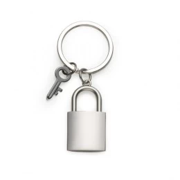 Chaveiro em Metal com Formato de Cadeado Personalizado