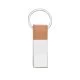 Chaveiro Metal com Couro Personalizado