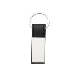 Chaveiro Metal com Couro Personalizado