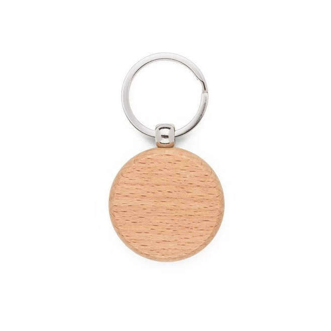 Chaveiro Redondo em Madeira Personalizado