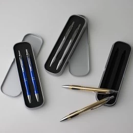 Conjunto Caneta e Lapiseira Metal Personalizado