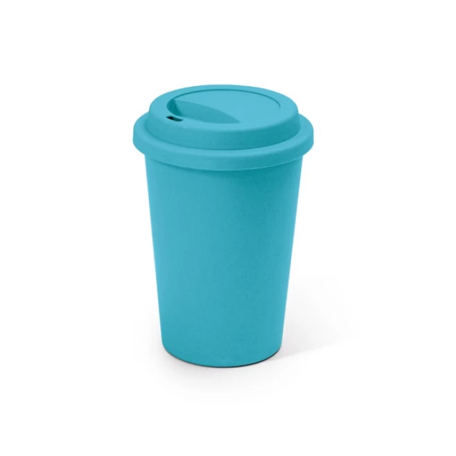 Copo Colorido Fibra de Bambu Com Logo Personalizado