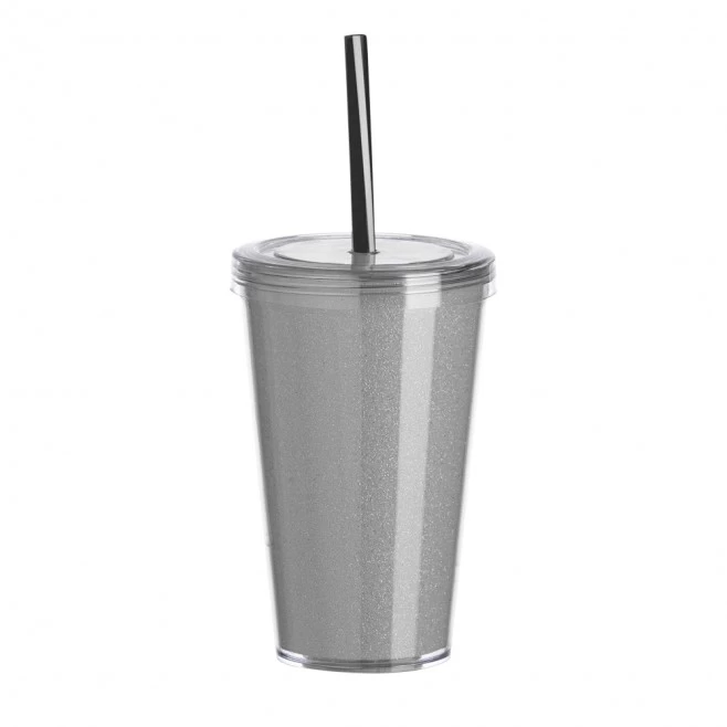 Copo de Acrílico 550ml com Canudo Personalizado