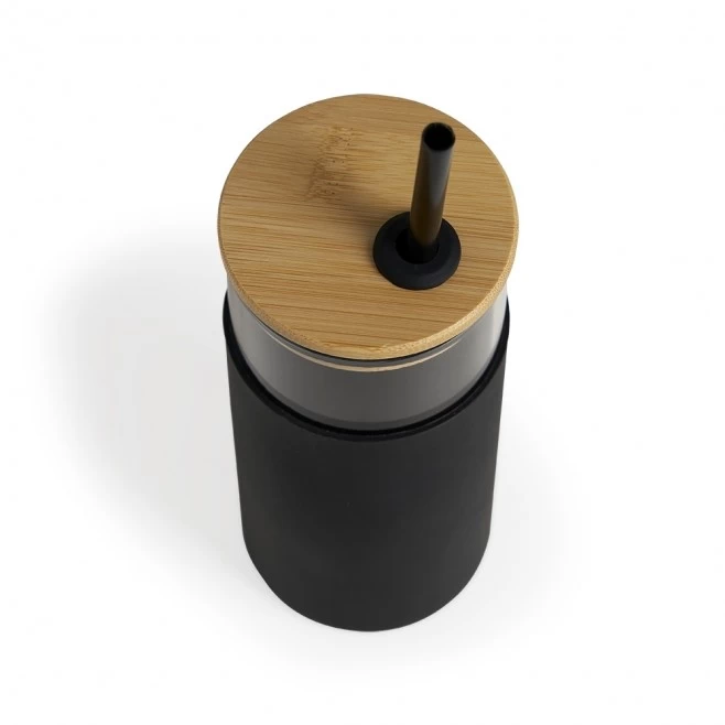 Copo de Vidro com Tampa Personalizado