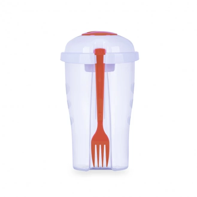 Copo Salada com Garfo e Suporte para Molho Personalizado