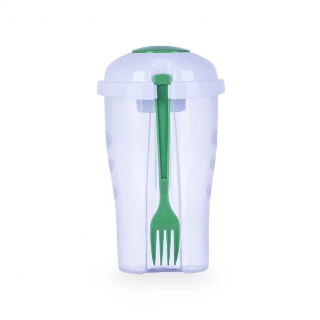 Copo Salada com Garfo e Suporte para Molho Personalizado