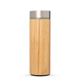 Garrafa Bambu e Inox 400 ml Para Brinde Personalizado