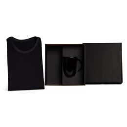 Kit Caneca Em Cerâmica Preta E Camiseta - 2 Pçs - Tam. G Personalizado 