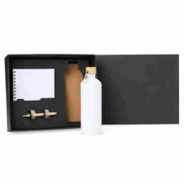 Kit Garrafa, Caderno E Caneta - 3 Pçs Promocional