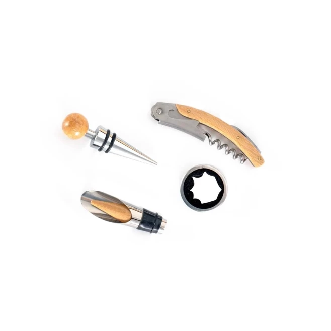 Kit Vinho Bambu 4 Peças Personalizado