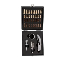 Kit Vinho Xadrez com Logo