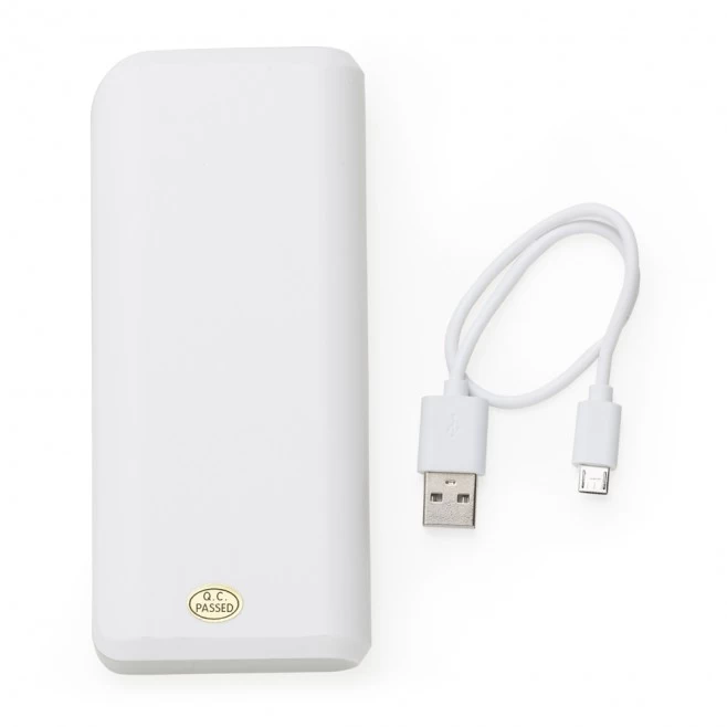 Powerbank Plástico com Indicador Digital e Lanterna Personalizado