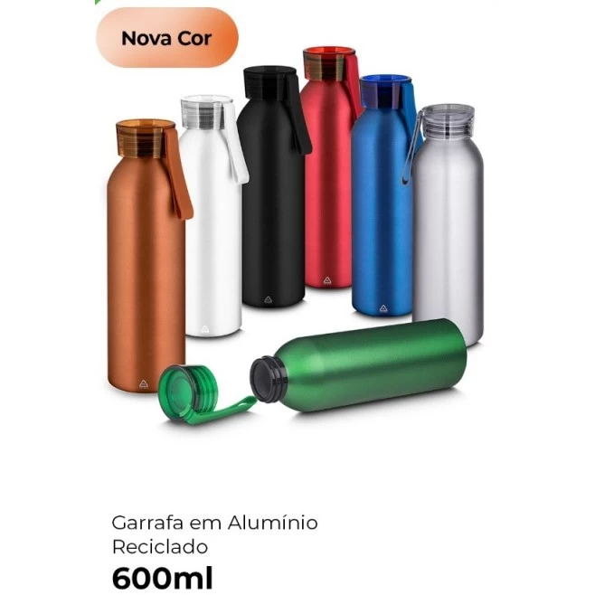 Garrafa em Alumínio de 600ml Personalizada